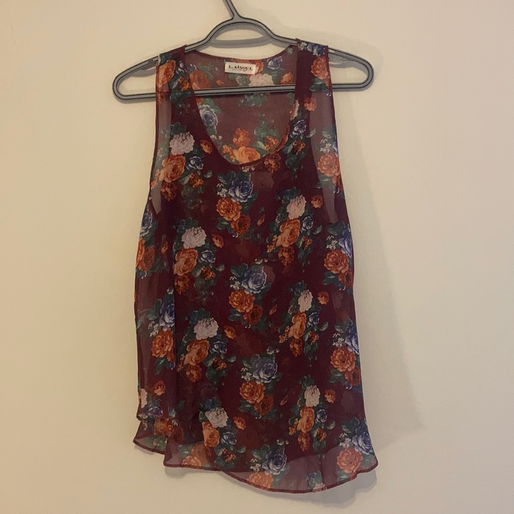 Sheer Floral Tank